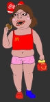 character:amerimutt character:soylita coca_cola eating fat mcdonald's // 753x1536 // 69KB