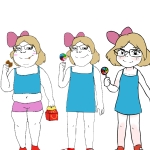 character:soylita eating fat lollipop // 1920x1920 // 573KB