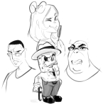 artist:cobra character:chudjak character:cobson character:soylita character:spongebob_squarepants lollipop // 2617x2696 // 609KB