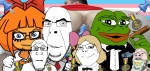 character:cobson character:markiplier_soyjak character:mymy character:neutralplier character:nikocado_avacado character:pepe character:soylita flag flag:transgender_pride_flag frog ongezellig // 700x334 // 288KB