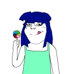 character:furude_rika character:soylita higurashi lollipop // 1436x1408 // 72KB