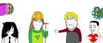 character:apu character:cece character:chudjak character:gapejak character:shartycuck character:soylita character:tomoko_kuroki frog heart // 7108x3048 // 1.2MB