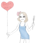 advertisement artist:cobra balloon character:soylita heart lollipop // 1160x1400 // 642KB