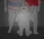 bleeding blood character:bernd character:chudjak character:soylita crying flag flag:nazi_germany flag:transgender_pride_flag gore naked tranny // 2459x2155 // 798KB