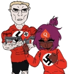 brown_skin buff character:chudjak character:soylita flag flag:nazi_germany queen_of_hearts swastika // 999x1072 // 127KB