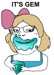 character:soylita eating gem // 804x1122 // 125KB