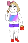 character:soylita eating fat flag flag:transgender_pride_flag full_body tranny // 1600x2470 // 122KB