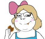 character:soylita eating fat // 1000x869 // 52KB