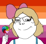 character:soylita flag flag:lesbian_pride_flag lollipop // 728x695 // 300KB