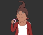 brown_skin character:aoi_asahina character:soylita danganronpa donut holding_object meta:deleted_from_soybooru // 1800x1492 // 52KB
