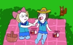 bento character:shoyta character:soylita character:squirreljak picnic // 1920x1200 // 589KB