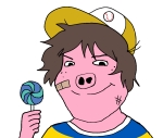 character:shoyta flag flag:ukraine lollipop pig // 1012x861 // 27KB