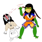anurans blood character:soytan frog gore // 1000x1000 // 321KB