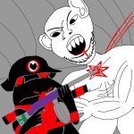 anurans blood character:impjak frog gore // 800x800 // 249KB