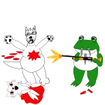 anurans blood boykisser frog furry gore // 800x800 // 145KB
