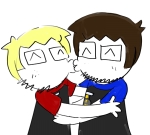 artist:soyteen.tv character:jartycuck character:shartycuck kissing yaoi // 764x691 // 195KB