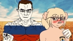 azov blush brc buff character:chudjak character:soygirl flag:russia glasses pig russia ukraine // 1635x929 // 1.3MB