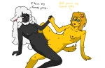 06eb blushing breasts character:janny dog lesbian scissoring sheep talking yuri // 850x558 // 13KB