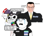 buff character:chudjak character:soylita flag:gay_men_pride_flag flag:transgender_pride_flag kuromi lollipop meta:deleted_from_soybooru pooner sanrio self_harm // 1800x1466 // 644KB
