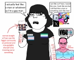 buff character:chudjak character:soylita flag:gay_men_pride_flag flag:transgender_pride_flag meta:deleted_from_soybooru pooner self_harm // 1800x1466 // 463KB