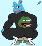 character:blepe character:pepe crushing frog // 643x698 // 95KB