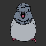 animal bird character:budgiejak grey_skin pigeon // 640x640 // 14KB