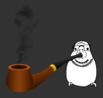 animal bird character:budgiejak smoking vape // 1198x1149 // 150KB