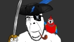 animal bird character:budgiejak pirate rainbow // 1050x600 // 263KB