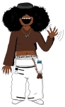 bellybutton black character:soyniqua character:soytan hair looking_at_viewer nigger smiling soylent // 1352x2196 // 77KB