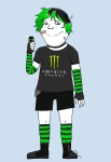 character:shoyta full_body green_eyes holding_object monster_energy // 1800x2600 // 121KB