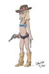 artist:cobra character:soylita cowboy gun sheriff western // 533x799 // 115KB