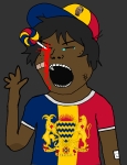 chad_(country) character:shoyta flag:chad french_text gore idriss_déby lollipop text // 1000x1300 // 195KB