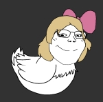 animal character:smugjak character:smugquack character:soylita closed_mouth duck glasses pun raised_eyebrow smile soyjak // 862x851 // 105KB