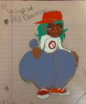 award black_text character:fnf_pedo character:markiplier_soyjak clothes esl flag:maps_pride_flag friday_night_funkin hair hat holding_object microphone shoes slopjak text thick_thighs thighs // 663x794 // 408KB