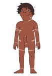 bodypaint brown_skin character:shoyta full_body naked native penis // 1800x2600 // 50KB