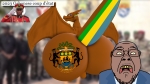 animal ass boat character:ali_bongo character:bernd character:brice_oligui_nguema character:charizard flag:gabon french_text gabon irl meta:deleted_from_soybooru pokemon text tree yellow_text // 1920x1080 // 1.3MB