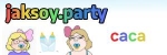 advertisement banner bottle caca character:alice character:soylita drink gradient jaksoy.party meta:low_resolution pacifier text // 300x100 // 6.5KB