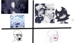 bloodshot_eyes character:soyak crying Engel_FPE fundamental_paper_education kevin_fpe lizzy meta:deleted_from_soybooru mewing open_mouth petunia // 3112x1751 // 166KB