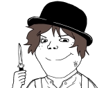 a_clockwork_orange character:shoyta hat knife // 1012x861 // 20KB