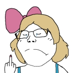 character:soylita crying middle_finger // 866x853 // 78KB