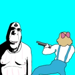 assault_rifle character:rapeson character:soylita doom doom_guy gun hunting_rifle meta:deleted_from_soybooru murder pedo pedophile revenge rifle shooting // 1024x1024 // 68KB