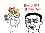 artist:drawkleki character:chudjak character:soylita ice_cream swimsuit // 671x497 // 19KB