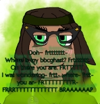 bait bbc beanie brap brapjak_farty brimstone brown_hair brown_skin character:bbghast character:soytan closed_mouth clothes fart gas green_eyes hair porn smirk smug text // 1126x1165 // 1.4MB