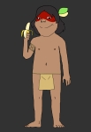 banana brown_skin character:kuruminha character:soylita full_body // 1800x2600 // 57KB