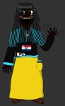 beanie character:boorucuck character:soytan clothes dan_language dark_skin flag flag:liberia flag:nimba_county full_body glasses grass hair happy liberia mountain nimba_county open_mouth sky sun text tree waving white_text yellow_sclera yellow_teeth // 1352x2196 // 122KB