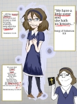 artist:drawkleki bible blue_eyes brown_hair character:soylita christianity cross dress full_body headband pedophile shy smiling stockings tagme text tradwife // 1535x2048 // 2.3MB