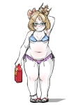 artist:cobra burger_king character:soylita coca_cola fat full_body lollipop mcdonald's slippers swimsuit // 1045x1395 // 530KB