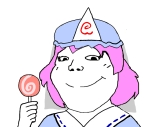 character:soylita character:yuyuko_saigyouji lollipop touhou // 744x634 // 90KB