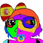 character:alice character:soylita colorful flag flag:spain pacifier // 611x611 // 237KB
