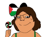 brown_skin character:soylita flag flag:palestine lollipop // 1012x861 // 57KB